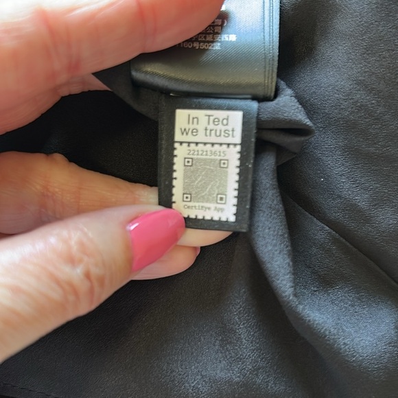 Ted Baker Ariello Pleated Dropped Waist Midi Skirt Lined Red Black Sz 2 US 6 - Picture 11 of 15